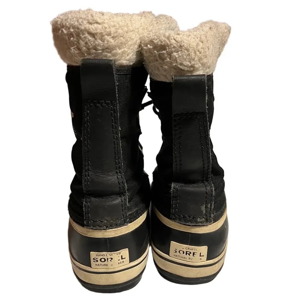 Sorel Winter Carnival Boots Black Women’s Size 8 waterproof 1964 pac nylon snow - Picture 4 of 9